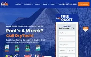 DryTech Exteriors of Dayton website