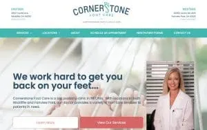 Cornerstone Foot Care of Euclid website