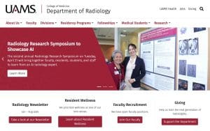 UAMS Department of Radiology website