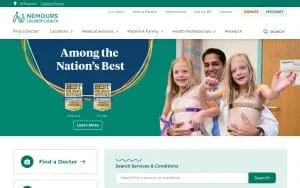 Nemours Children's Center for Cancer and Blood Disorders website