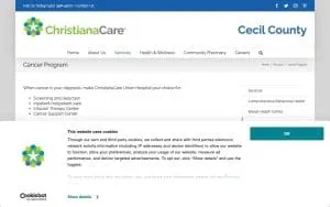 ChristianaCare Cancer Care at Union Hospital website