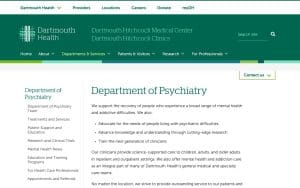 Dartmouth Hitchcock Medical Center | Psychiatry Department
