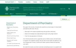 Dartmouth Hitchcock Medical Center | Psychiatry Department website
