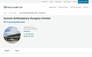 Aurora Ambulatory Surgery Center of Germantown website
