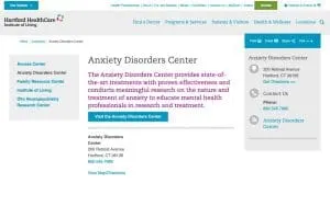 Institute of Living- Anxiety Disorders Center website