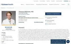 Thomas Atkinson, MD website