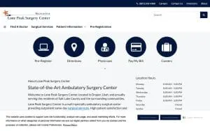 Lone Peak Surgery Center website