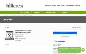 Hillcrest Medical Center – Alexander Burn Center
