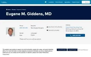 Eugene Giddens, MD website