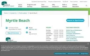 Select Physical Therapy - Myrtle Beach website