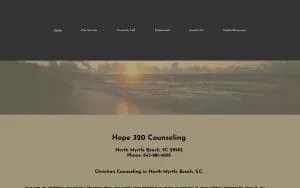 Hope 320 Counseling website