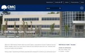 CMC Women's Health - Socastee website