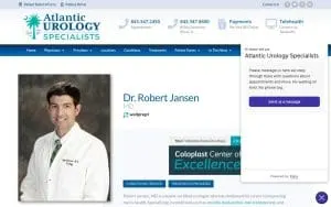 Dr. Robert Jansen - Grand Strand Urology website