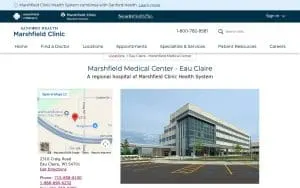 ER - Marshfield Medical Center-Eau Claire website