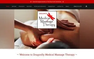 Dragonfly Medical Massage Therapy website