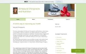 All Natural Chiropractic and Nutrition website
