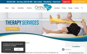 OrthoSC Physical Therapy website
