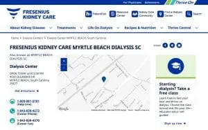 Fresenius Kidney Care Myrtle Beach website
