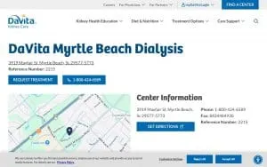 DaVita Myrtle Beach Dialysis website