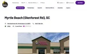 Planet Fitness of Myrtle Beach website