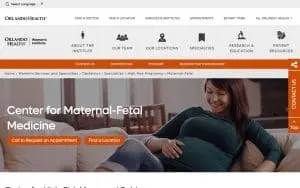Orlando Health Women's Institute Center for Maternal Fetal Medicine – Downtown Orlando website