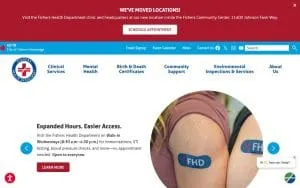 Fishers Health Department Clinic & Headquarters website