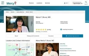 Mercy Clinic Family Medicine - 50th Street website