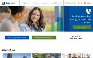 Duke Health website