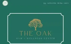 The Oak Gym & Wellness Center website