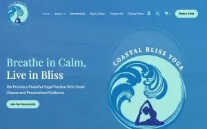 Coastal Bliss Yoga & Wellness website