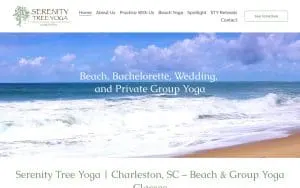 Serenity Tree Yoga - Locally Owned Charleston Bachelorette Yoga, Wedding Yoga, Private Yoga, & Beach Yoga Classes website
