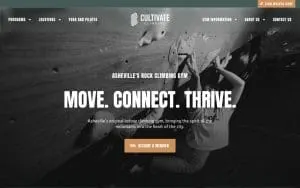 Cultivate Climbing - Foundy website
