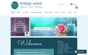 Energy Wave Spa website