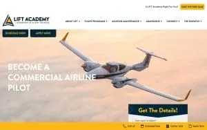 LIFT Academy Aviation Center website