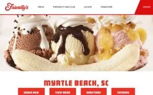 Friendly's of Myrtle Beach website