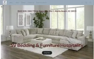 SV Bedding and Furniture website