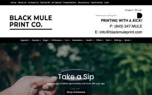 Black Mule Print Co. website
