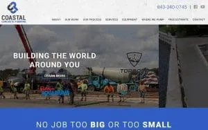 Coastal Concrete Pumping website