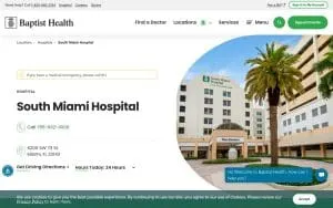 South Miami hospital website