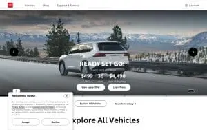 Hendrick Toyota North Charleston Service website