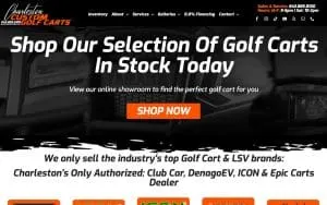 Charleston Custom Golf Carts website