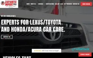 Japanese Import Pros website