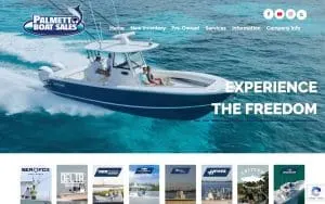 Palmetto Boat Sales website