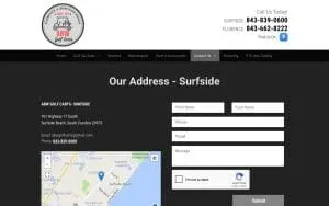 ABW Golf Carts in Surfside Beach website