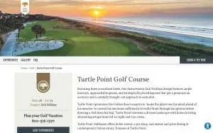 Turtle Point Golf Course website