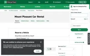 Enterprise Rent-A-Car of Mt Pleasant website
