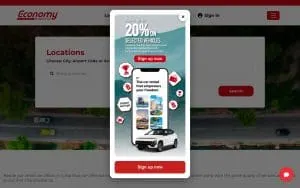 Economy Rent a car website