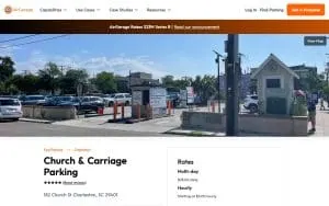 AirGarage | Public Parking - Church & Carriage Charleston website