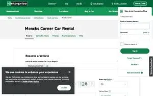 Enterprise Rent-A-Car of Moncks Corner website