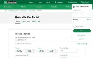Enterprise Rent-A-Car of Hartsville website